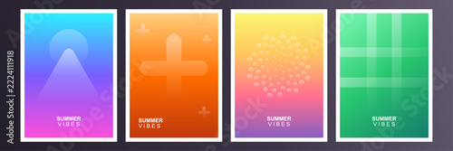 Vibrant Gradient Backgrounds Collection with Modern Geometric Patterns for Contemporary Design Projects