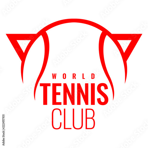 Tennis ball tournament icons. Original sign. Symbol or emblem. Vector illustration.