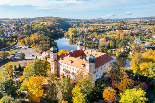 baroque castle Mnisek pod Brdy, Central Bohemian region, Czech republic
