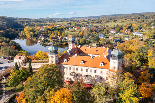 baroque castle Mnisek pod Brdy, Central Bohemian region, Czech republic