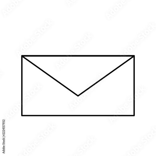 Minimalist envelope icon for vlogger contact us section or email
