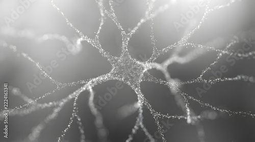 Digital neuron cell structure representing brain activity and neural network