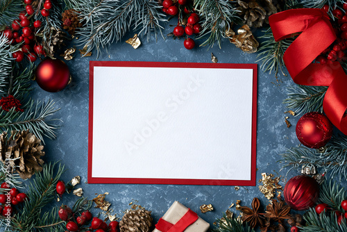 Christmas Greeting Card Design, Festive Holiday Template