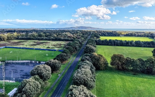 public park in ireland from above