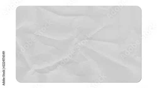White Crumpled Paper Texture Background With Realistic Wrinkles