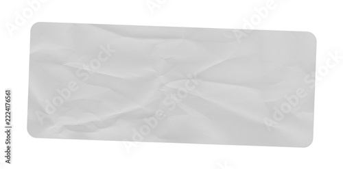 White Crumpled Paper Texture Background With Realistic Wrinkles