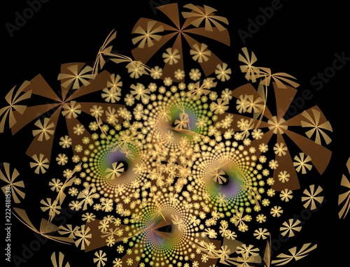 Abstract Vibrant Fractal Flame Artwork