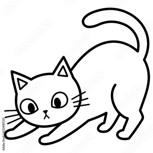 Playful Cat Vector Illustration 