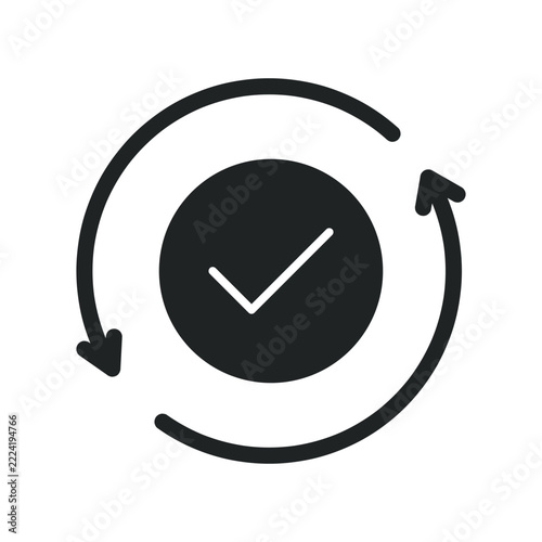 Update Approved icon. Solid glyph series icon