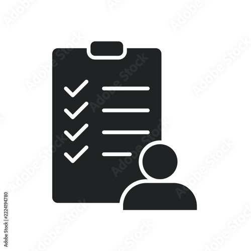 User Survey icon. Solid glyph series icon