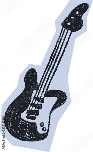 Electric Guitar Sticker