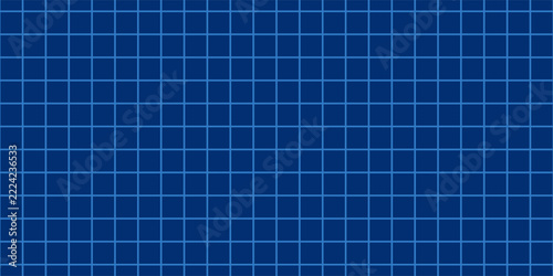 Abstract blue digital perspective grid vector illustration with diagonal mesh and nodes for 3D sci-fi floor background, cyber technology network, virtual reality surface, or data grid backdrop