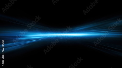 Moving blue light streak ray
