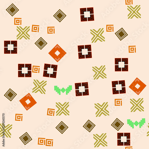 Scattered Geometric Shapes Pattern