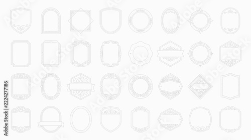Collection of Ornate Decorative Frames and Borders - Isolated