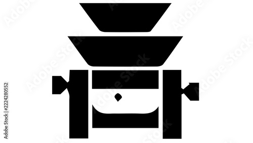 Minimalist black recycling symbol icon, clean vector logo for zero waste, sustainability, and environmental awareness design