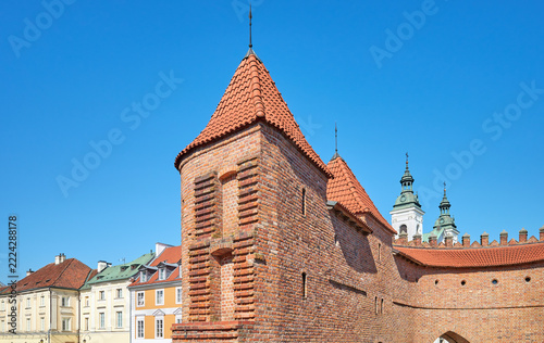 Warsaw Old Town on a sunny day, Poland.