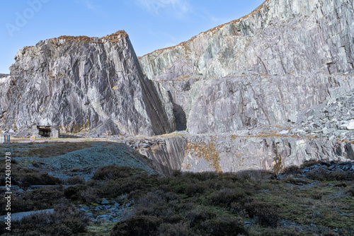 Industrial ruins in disused Dinorwig Slate Quarry , Gwynedd, Wales,  Cymru, UK, GB