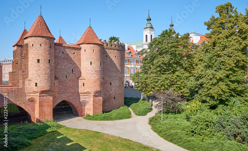 Warsaw Old Town on a sunny day, Poland.