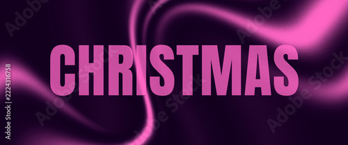 Merry Christmas Banner Design with Festive Typography and Glowing Light Effect