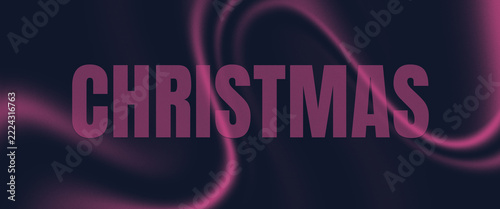 Merry Christmas Banner Design with Festive Typography and Glowing Light Effect