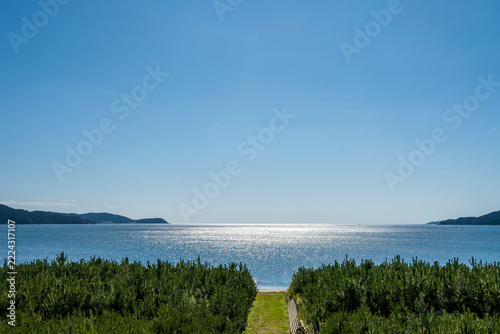 高田松原　海を望む場から眺める広田湾の海景色