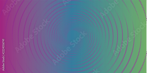 Colorful abstract concentric circles with a blue center and vibrant purple, cyan, and green gradient background. Modern geometric design suitable for technology, digital art,