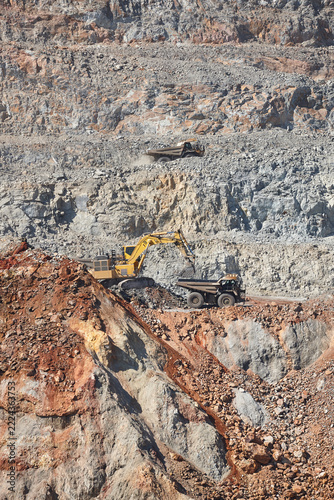 Huge open cast mine. Corta Cerro Colorado, Riotinto. Andalucia, Spain