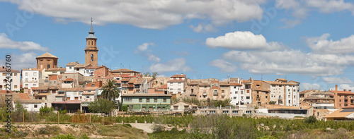 Panoramic view picturesque village of Calanda. Teruel, Bajo Aragon. Spain