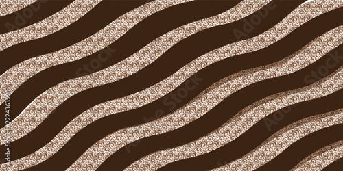 
Diagonal Sogan Batik Stripes - Seamless Brown Batik Fabric Pattern Textile