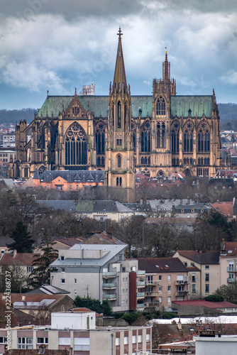 Saint Stephen cathedral in Metz, Moselle, Lorraine, France