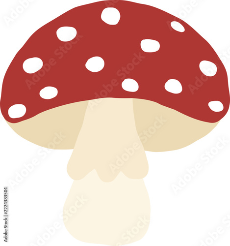 cute hand drawn mushroom vegetable food vector cartoon illustration