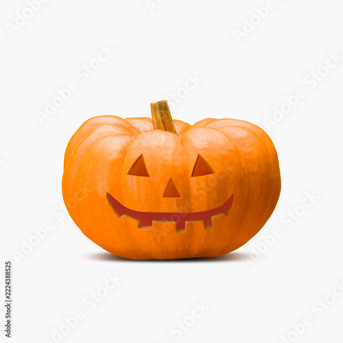 halloween pumpkin isolated on white