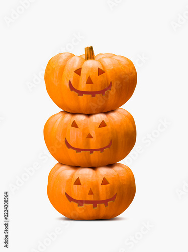 halloween pumpkin isolated on white