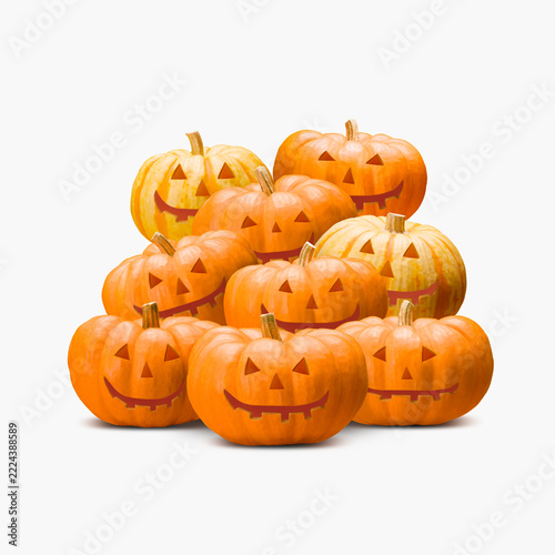 halloween pumpkin on white background