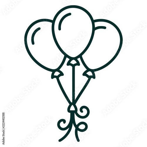 pink balloon isolated on white