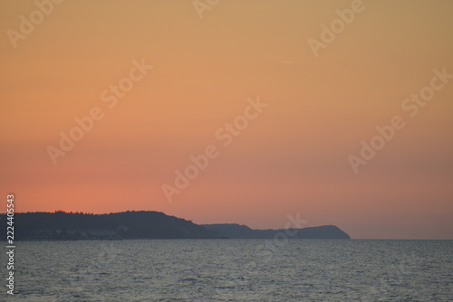 sunset over the sea