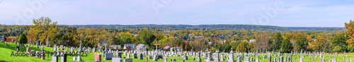 Fotografie Autumn Cemetery Panorama