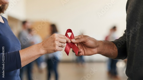 Raising awareness and showing support remembering those affected by hiv and aids globally