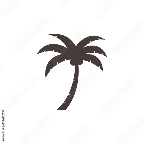 Palm tree summer logo template