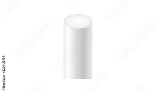 White Tall Cylinder Podium Display Stand 3D Pillar Stage Base PNG Element for Product Showcase