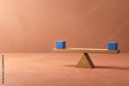 Wooden lever and triangular fulcrum for a classroom mechanics lesson