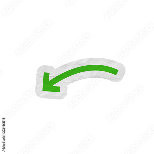 downward green arrow scrapbook
