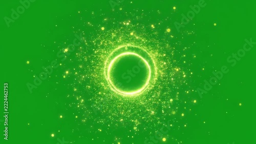 Small Particles Traveling Along a Smooth Spiral Trail on Chroma Green