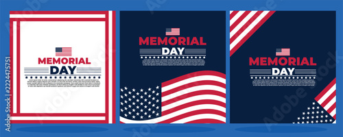 Memorial Day patriotic image background -  - vector illustration - America Honoring All Who Served