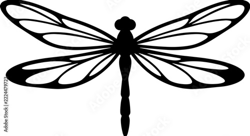 Dragon Fly Scalable SVG Vector Graphic with Editable Paths and Layers for Web, UI Design, Digital 