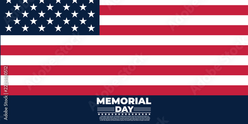Memorial Day patriotic image background -  - vector illustration - America Honoring All Who Served