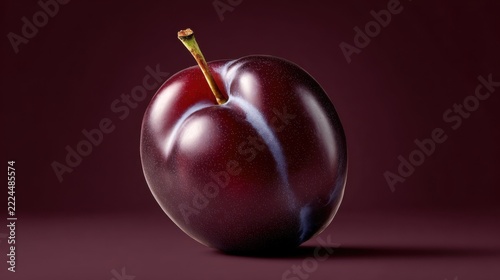 Fresh Purple Plum on Dark Background for Food and Healthy Theme