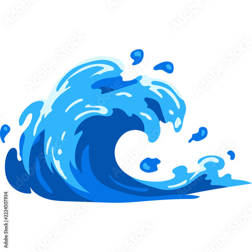 Blue Wave Ocean Vector