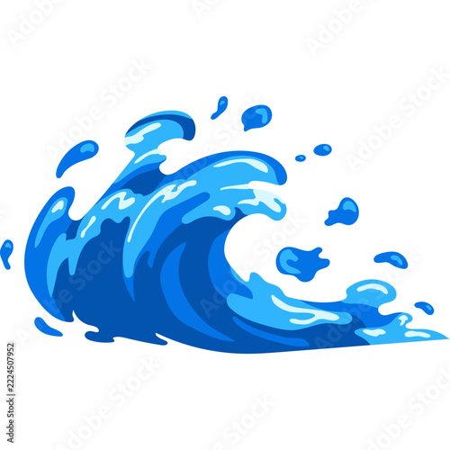 Blue Wave Ocean Vector